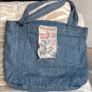 Ralph Laurel Vintage (?) polo Denim Hobo Bag
